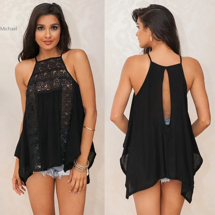 New Summer Style font b Women b font font b Blouses b font Sexy Sleeveless Strap