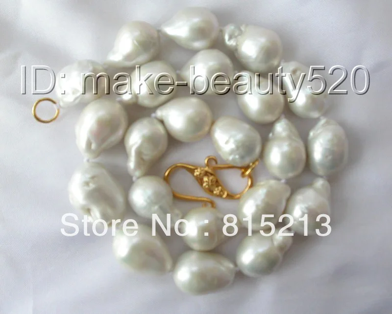 

ddh001324 stunning big 20mm baroque white reborn keshi freshwater pearl necklace 28% Discount (A0513)