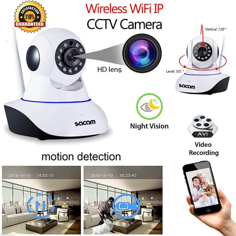 IP камера видеонаблюдения Sacam HD 720p Беспроводная с поддержкой Wi Fi|camera hd|ip camera two wayday