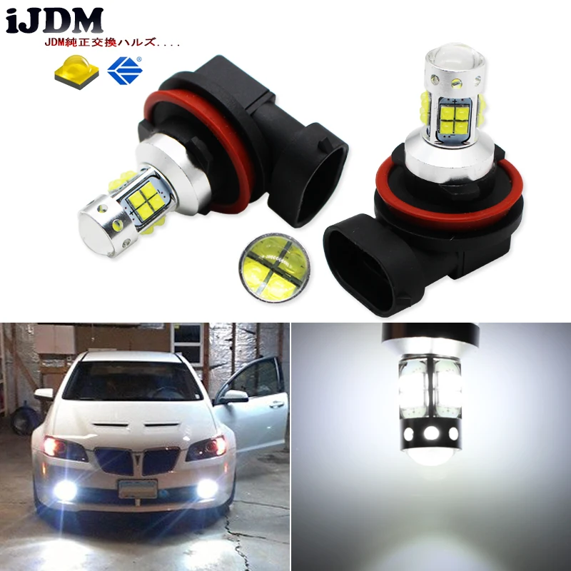 iJDM Extremely Bright High Power H11 LED H8 H16JP LED Lights For car