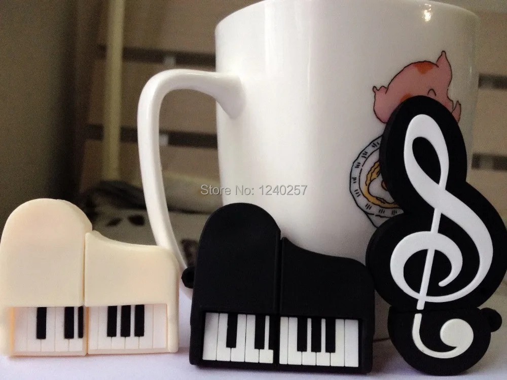  USB Flash Drive 64G Pen Drive 32G Pendrive 16G 8G 4G New Style Cartoon Piano Hot Sale Pendrive USB2.0 Memory Stick Free Shipping 