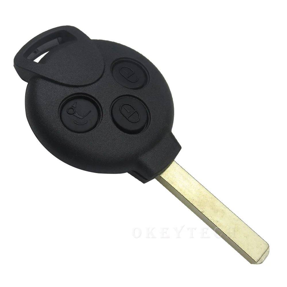 Okeytech 3 кнопки Замена дистанционного ключа автомобиля без ключа для Mercedes Benz Smart Key 451 433 МГц ID46 7941 чип