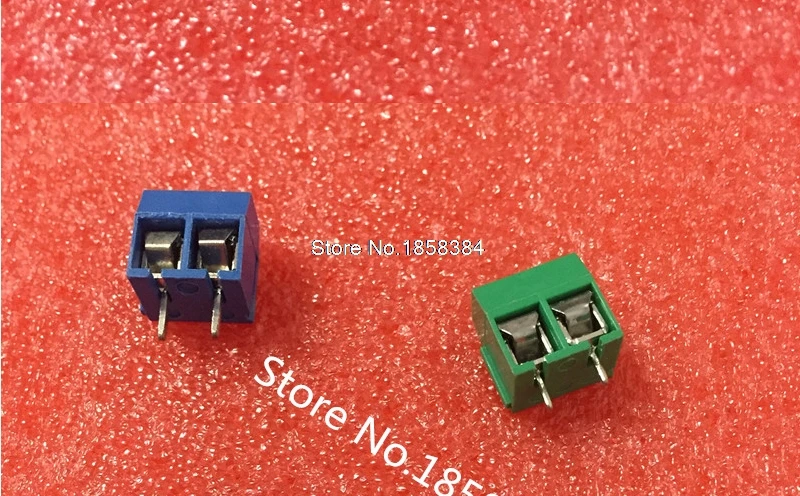 20 шт./лот KF301-5.0-2P KF301 винт 2Pin 5 0 мм прямой штифт PCB клеммный блок коннектор синий и