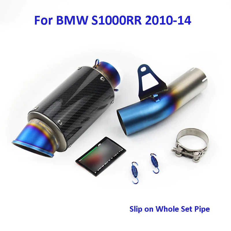 

Motorcycle Exhaust System Pipe Connecting Link Pipe Middle Mid Pipe Slip on Pipe Whole Set for BMW S1000RR 2010-2014