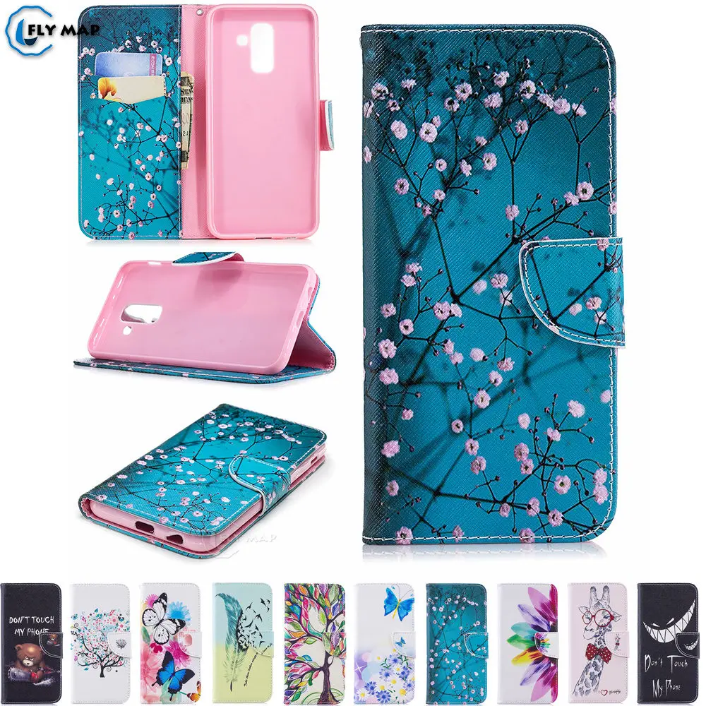 

Flip Case for Samsung Galaxy A6 Plus 2018 A605F A605FN/DS Phone Leather Cover A 6 Plus 2018 SM-A605F SM-A605FN/DS Painted Case