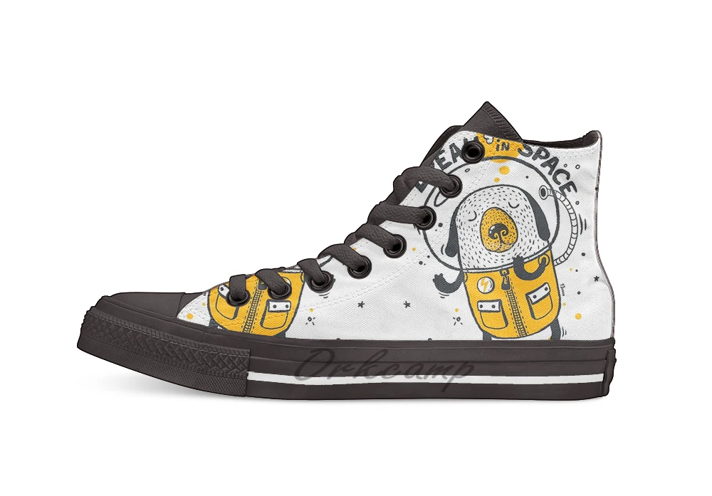 

Dream in space Unisex High Top Canvas flat Casual Custom shoes Drop Shipping