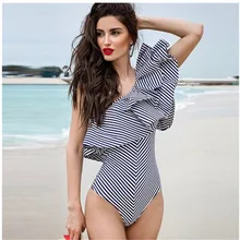 

Swimwear Female one piece swimsuit sexy Striped Swimwear bathing suit swimwear women one piece 2018 monokini Beachwear Swimsuits