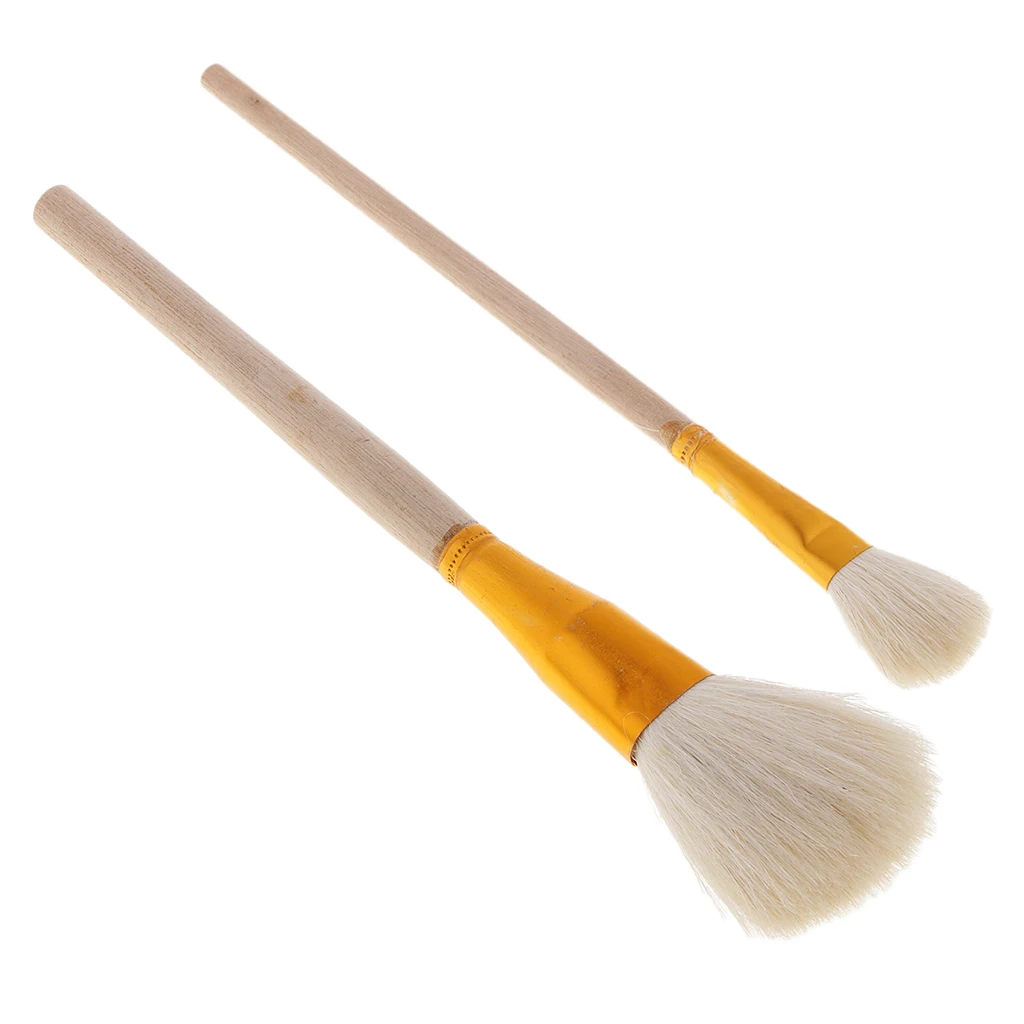 2 Pieces Pottery & Clay Sculpting Tools,Wooden Bid Head Brush for DIY Modeling Clay Ceramic Pottery Cleaning Tool