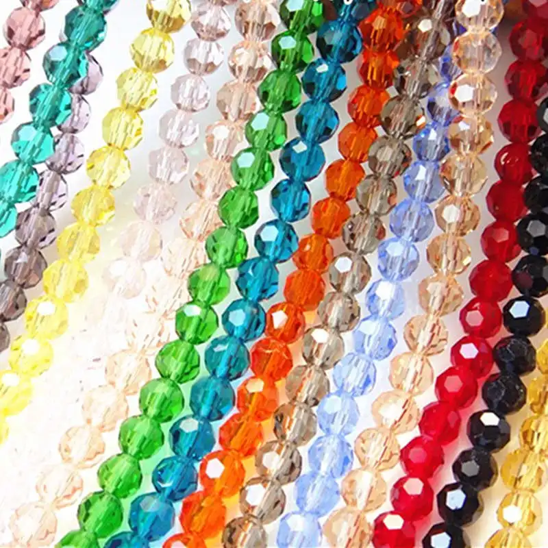 

ZHUOYUE Sale Mixed Color 100pcs 4mm Round Austria Crystal Bead Ball Glass Bead Loose Spacer Bead for DIY Jewelry Making