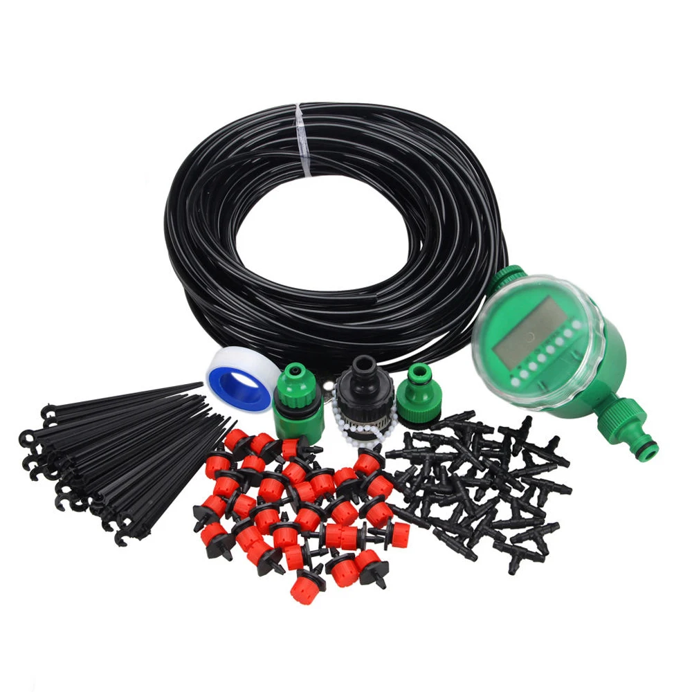 

1 Sets Fog Nozzles irrigation system Portable Misting Automatic Watering 20m Garden Hose Spray Head Water Connection Dripper