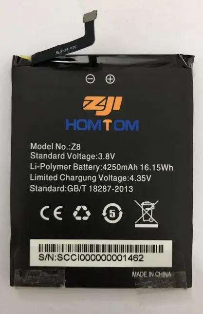 Новинка 100% оригинальный аккумулятор для смартфона HOMTOM zoji Z8 4250 мАч|Аккумуляторы