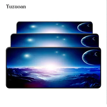 

Yuzuoan Large Gaming Mouse pad Mousepad Star Space Waterproof Extended Lock Edge Computer Desk Notbook Pad For CSGO Dota 2 lol