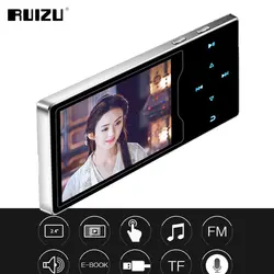 RUIZU D08 8 ГБ металла MP3 плеер 2.4in HD Большой Цвет Экран HIFI звука без потерь FM Радио книгу видео плеер с Встроенный динамик