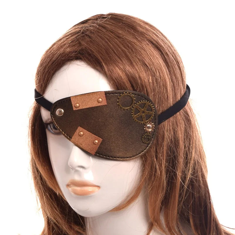 

1pc Unisex Vintage Steampunk Gear Eye Patch Gothic Masks Cosplay