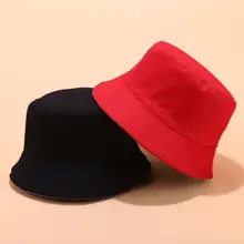 Двусторонняя одноцветная шляпа-ведро, 8 цветов, шляпа унисекс, модная шляпа для рыбалки, пеших прогулок, шапка Bob, женская и мужская Панама, летняя кепка от солнца