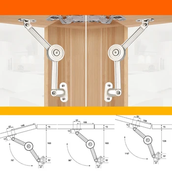 

1PC Gas Strut Lid Stay Support Kitchen Cabinet Door/Toy Box Hinge Zink Alloy New