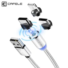 Cafele Светодиодный магнитный usb-кабель для iphone X Xs Max samsung S9 huawei Xiaomi USB кабель для IOS Micro type c USB порт 2A заряднеое устройство