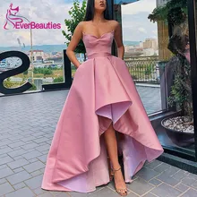 Асимметричные вечерние платья Атласное Платье De Soiree милое вечернее платье