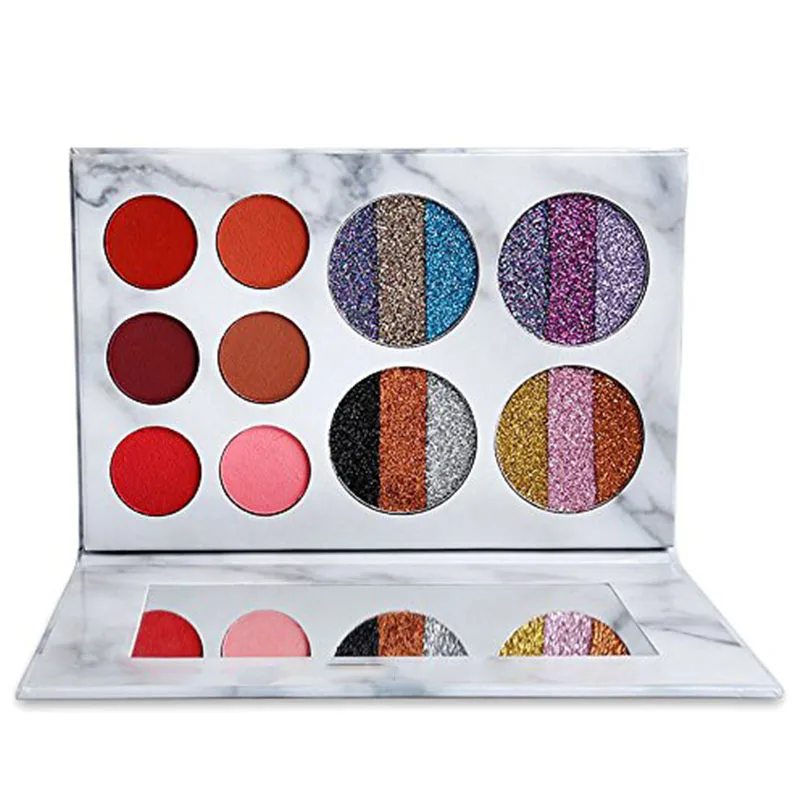 Marble Shimmer Matte Make Up Palette Long Lasting Pigment Makeup