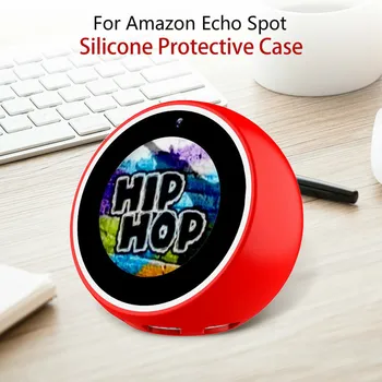 

Silicone Protector Case Anti-Scratch Anti-dust Durable Precise Hole Position Protection Accessories for Amazon Echo Spot