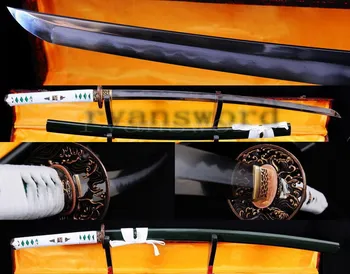 

HIGH QUALITY 1095 CARBON STEEL+FOLDED+STEEL+IRON CLAY TEMPERED ABRASIVE JAPANESE SAMURAI SWORD KATANA