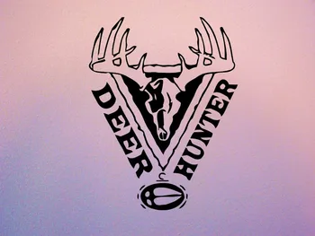 

Wall Decal Sticker Room Deer Hunter Man Cave Hobby Deer Horns Hunting
