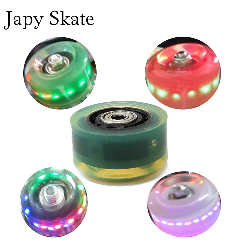 Japy Skate Original Light Wheels With Bearings Led Flashing Traditional Double Roller Skates