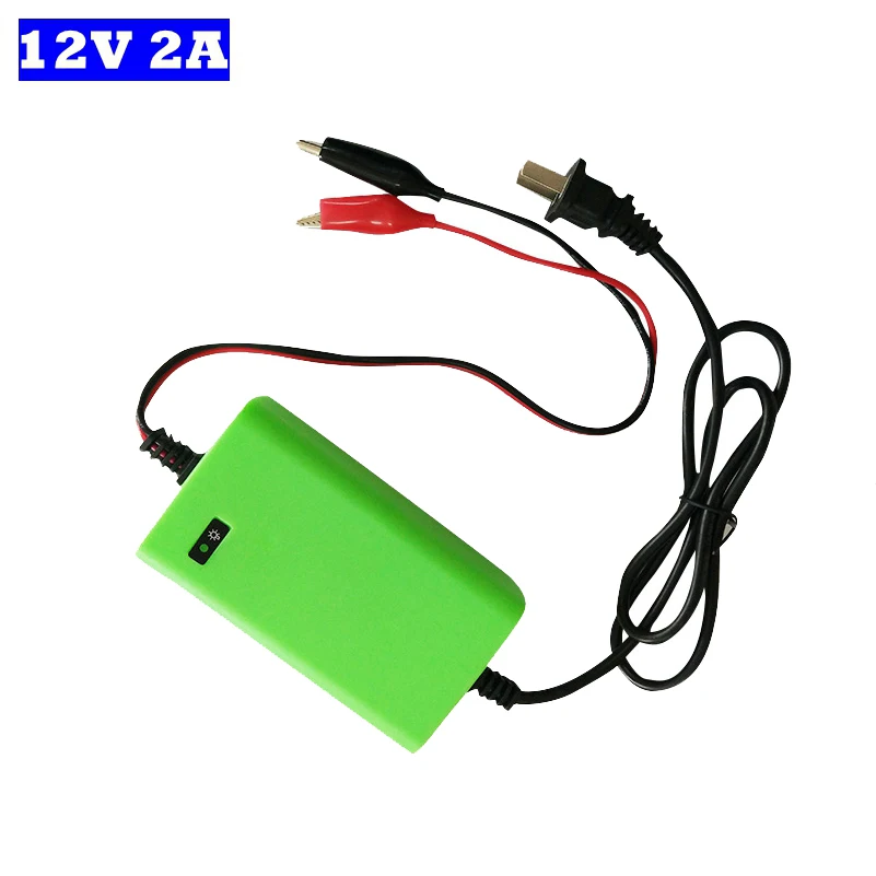 

12V 2A Charger Portable Auto Car Power Supply Adapter Rechargeable AGM Gel Lead Acid Car Motorcycle Charger 12V 2A Led Display