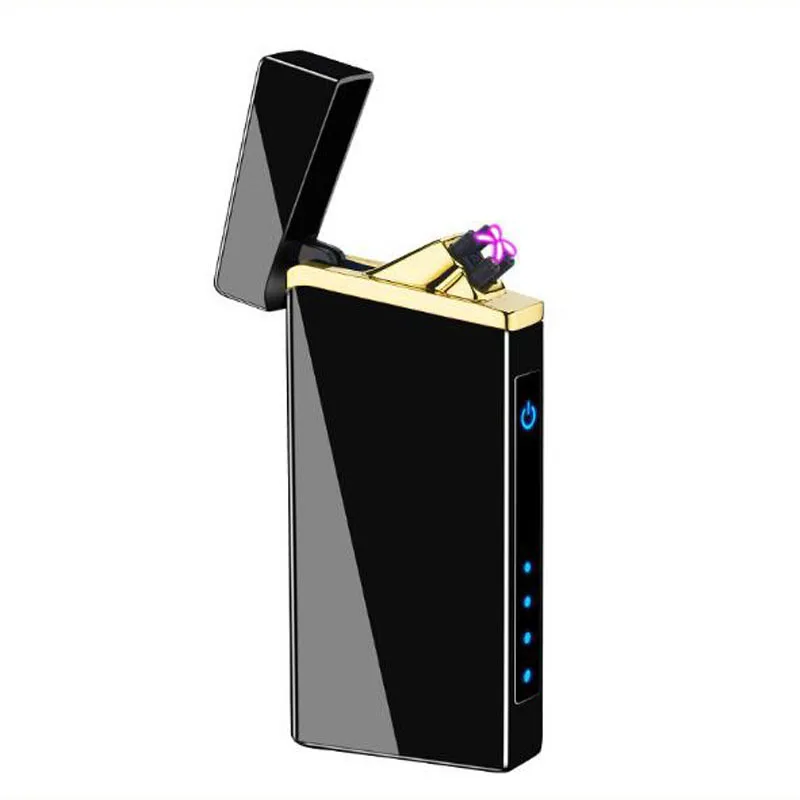

HB-152 Touch Sensor Dual ARC Plasma Lighter Electronic USB Rechargable Charging Flameless Smoking Cigarette Cigar Lighters