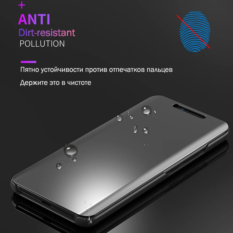 Кожаный чехол чехлы для huawei Honor 10 Lite роскошное умное Зеркало 9 светильник флип