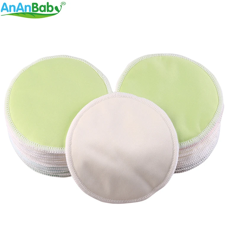 Ananbaby 14 шт. бамбуковые подушечки для кормления многоразовые моющиеся груди с 2