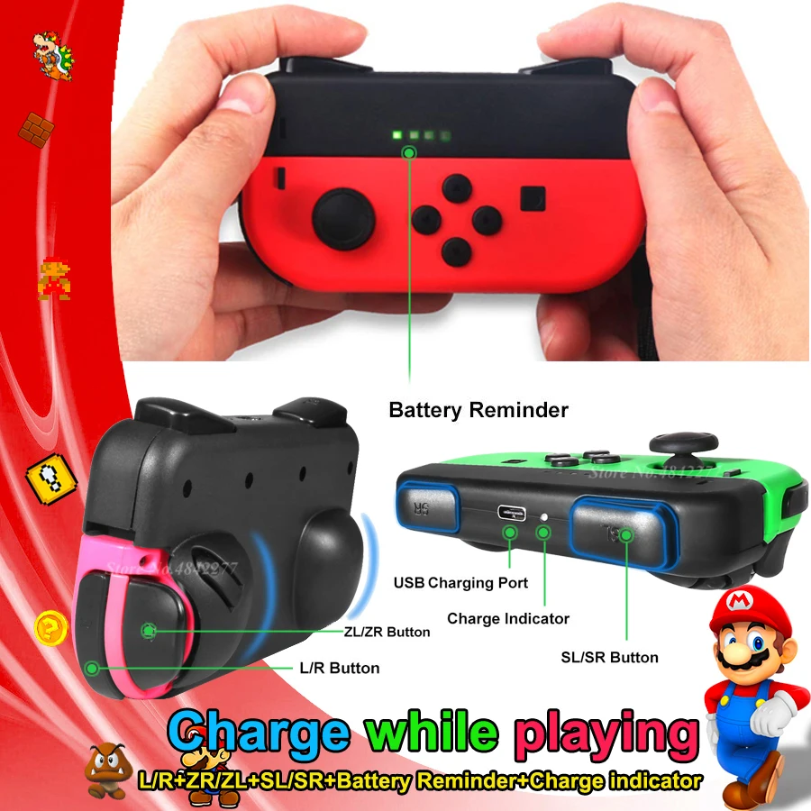 Rend Switch 2 мини зарядная док-станция контроллер Joy-con USB ручка зарядное устройство 2 кабеля Nintendo doswitch игровые аксессуары