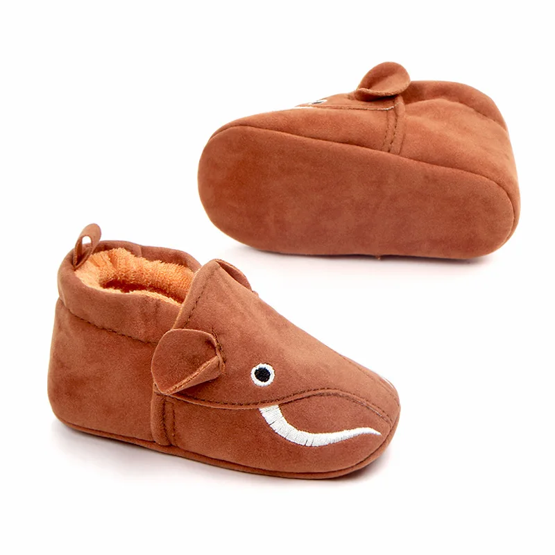 Infant Slippers Toddler Soft PU Leather Animal Pattern Baby Boy Girl First Walker Cute Cartoon Anti-slip Prewalker Baby Slippers