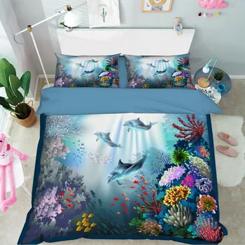 

3D Ocean Dolphin 575 Bed Pillowcases Quilt Duvet Cover Set