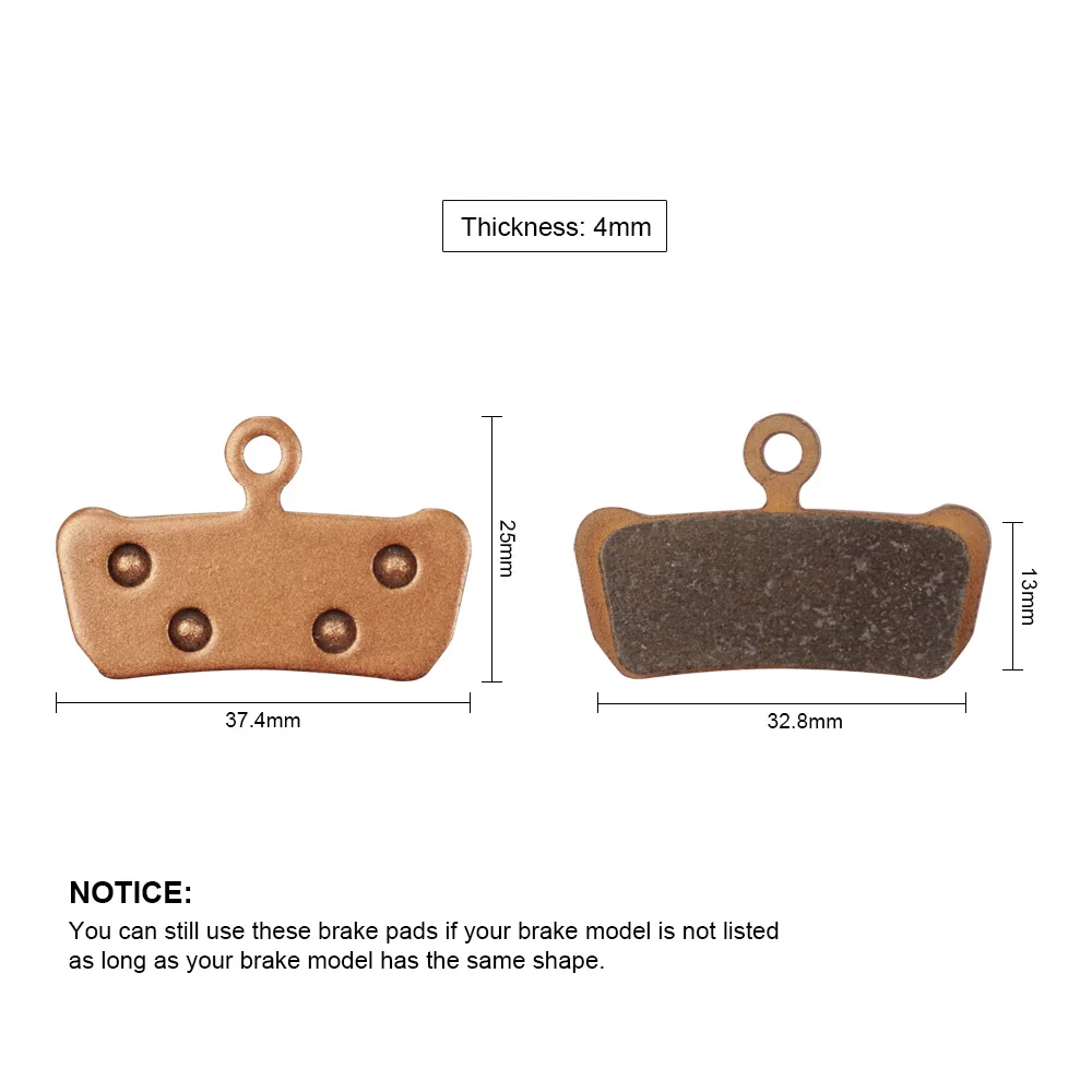 4 Pairs Bike Metallic Disc Brake Pad For XO E7 E9 Trail Guide Series