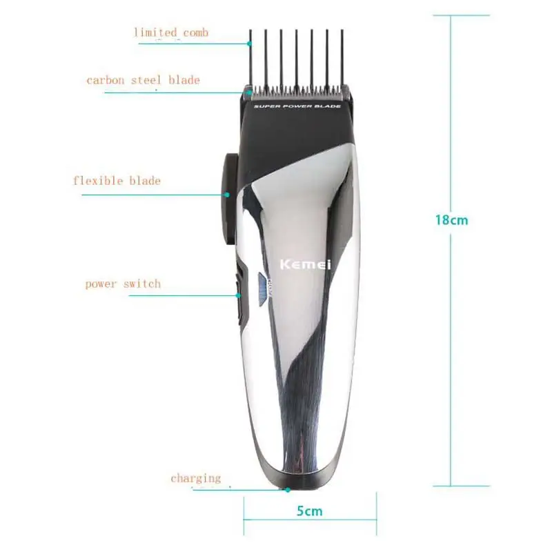Kemei KM-8808 профессиональная машинка для стрижки волос аккумуляторная передовых триммер для стрижки волос салонов