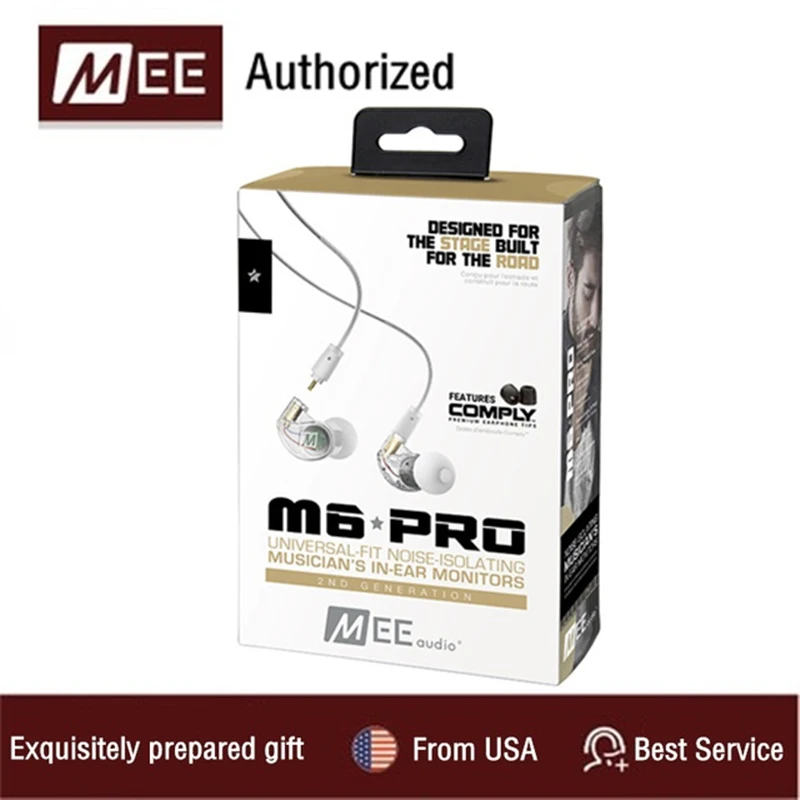 

Original M6 PRO 2ND Generation Noise-Cancelling Musicians IN-EAR MONITORS With Detachable Cables Earphones Sport Headphones