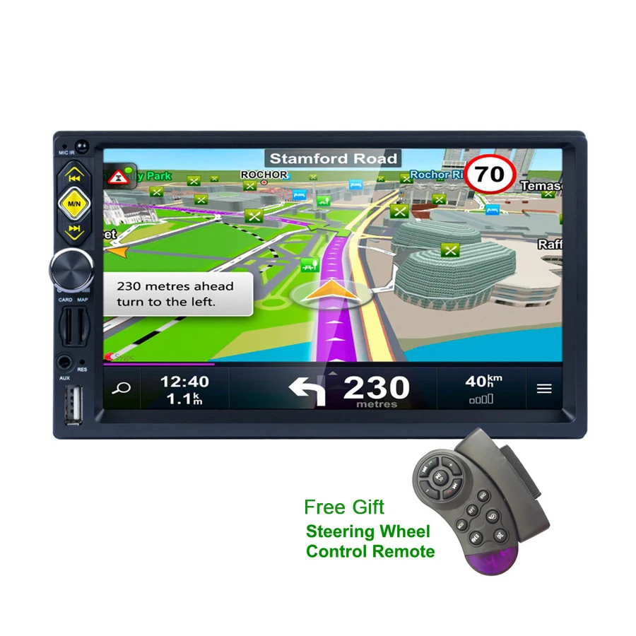 

2 DIN Car Audio Bluetooth Player 12V 7 Inch Touch Screen Autoradio 2din GPS Navigation with Australia Map Auto Stereo FM USB TF