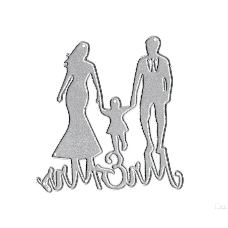 

Family Metal Cutting Dies Stencil DIY Scrapbooking Album Stamp Paper Card Embossing Craft Decor