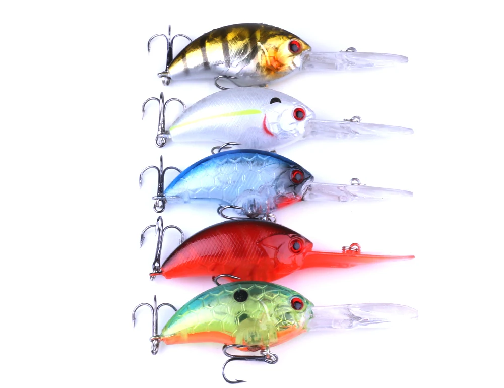 

Hot 5pcs Crankbait Fishing Lures Kit Wobbler Isca Artificial Crap Hard Bait 9cm 13g Sea Fishing Lure Pesca Fishing Tackle