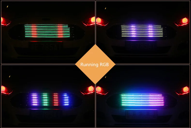 Автомобильный цветной RGB сетевой светильник s гриль дыхательный дневной ходовой