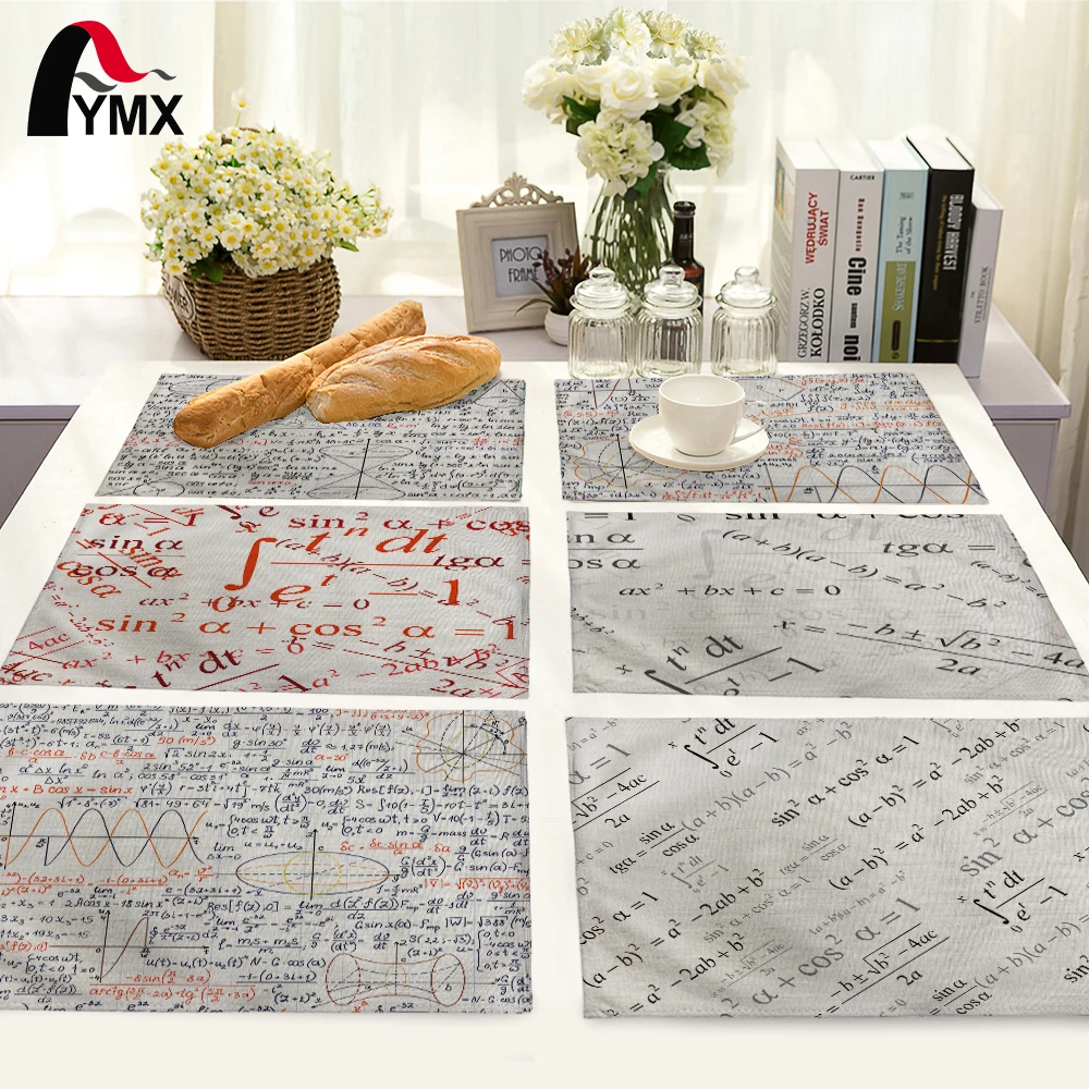 

Mathematical Formula Pattern Table Mat Fashion Home Kitchen Decoration Dinner Tea Coffee Table Mat Table Napkin For Wedding