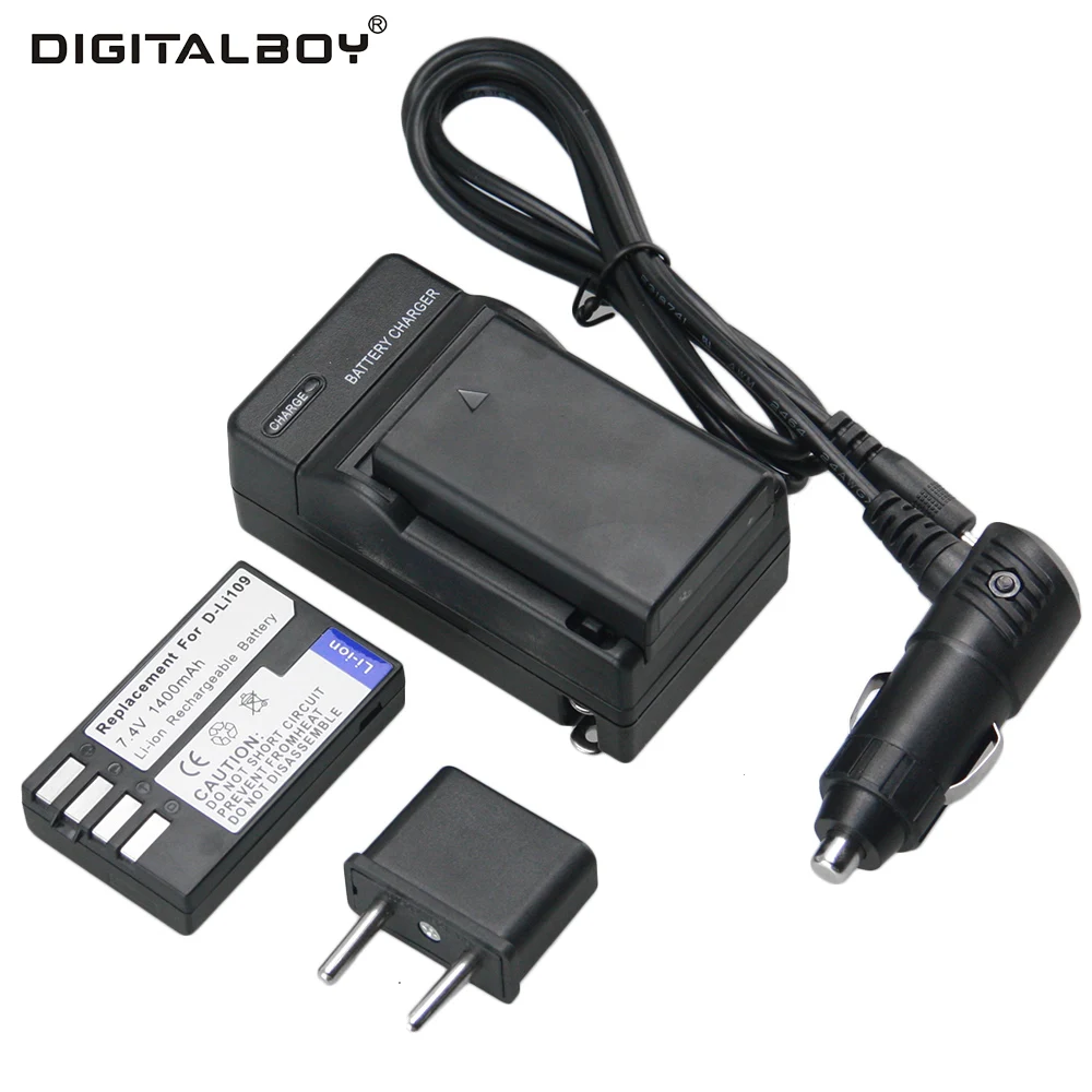 5PCS/Set DLI109 D LI109 D LI109 Camera Battery+Charger+Car Charger+Plug