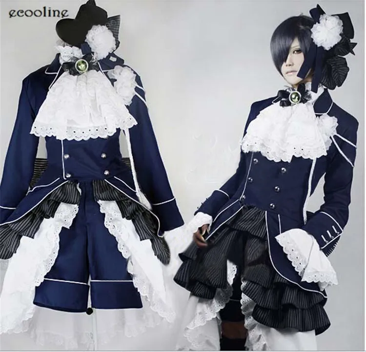 Us 109 63 7 Off Anime Black Butler Harr Blau Kleid Ciel Phantomhive Cosplay Kostum Nach Mass Irgendeine Grosse Neue In Anime Kostume Aus Neuheiten Und