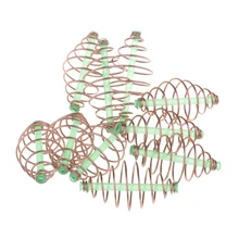 10 шт. металлический рыболовные кормушки приспособление для забрасывания наживки для Пресноводной ловли карпа рыболовные снасти 3,5x1,8 см/1,4x0,7 дюймов