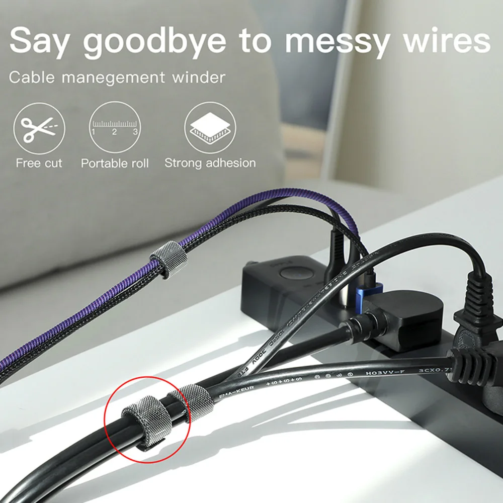 Кабельный органайзер USB устройство для сматывания кабеля для iPhone Micro usb type C длина кабельный зажим управление офисным столом