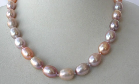 

FREE SHIPPING>>>@@ > RHJ0096 stunning big 10-12mm baroque multicolor freshwater cultured pearl necklace