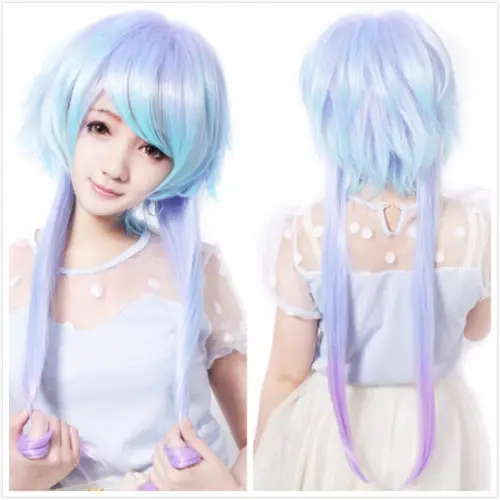 

free shipping Lolita Multi-Color Long Straight Full Wigs Hair Harajuku Cosplay Party Anime Wig
