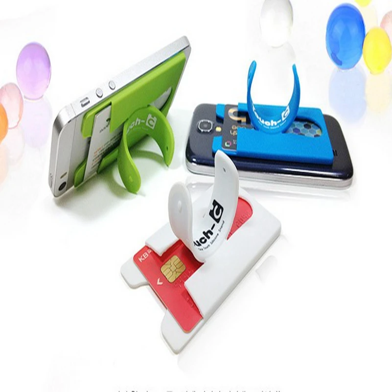 500pcs/lot New Universal 2 in1 Mobile Phone Sticker Silicone Stand