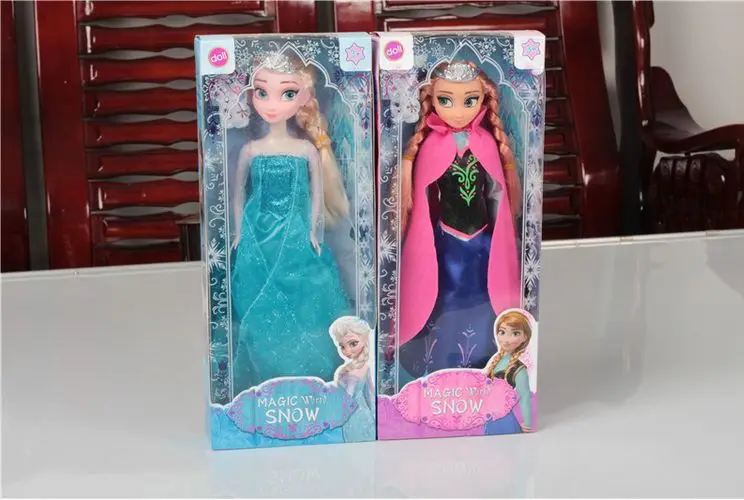 

Anna and Elsa Toys Fever 29CM Princess dolls Brinquedos boneca for Kids Girls Birthday party Best gift Box Pack